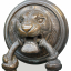 Paul JOUVE (1878-1973) - Marteau de porte à la tête de lion. version 1.C 1926.